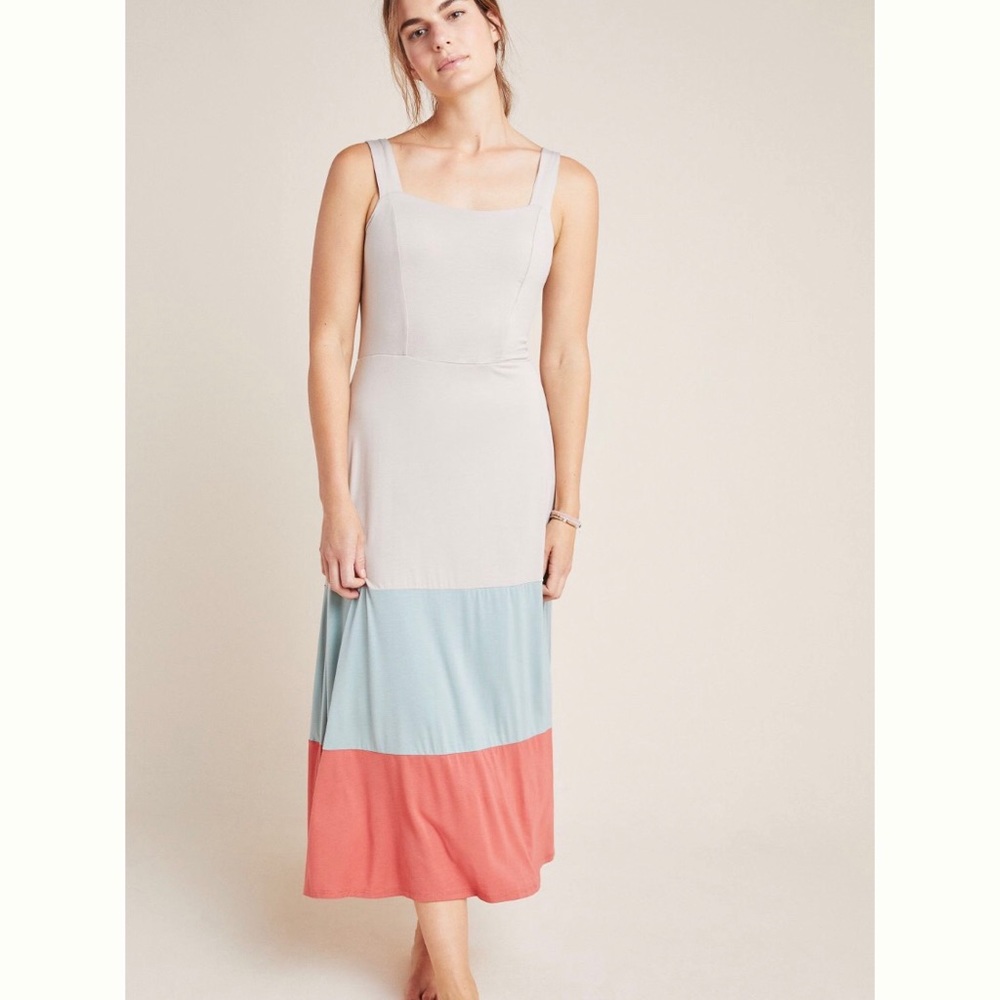 NWT Anthropologie / Anama colorblock sundress L